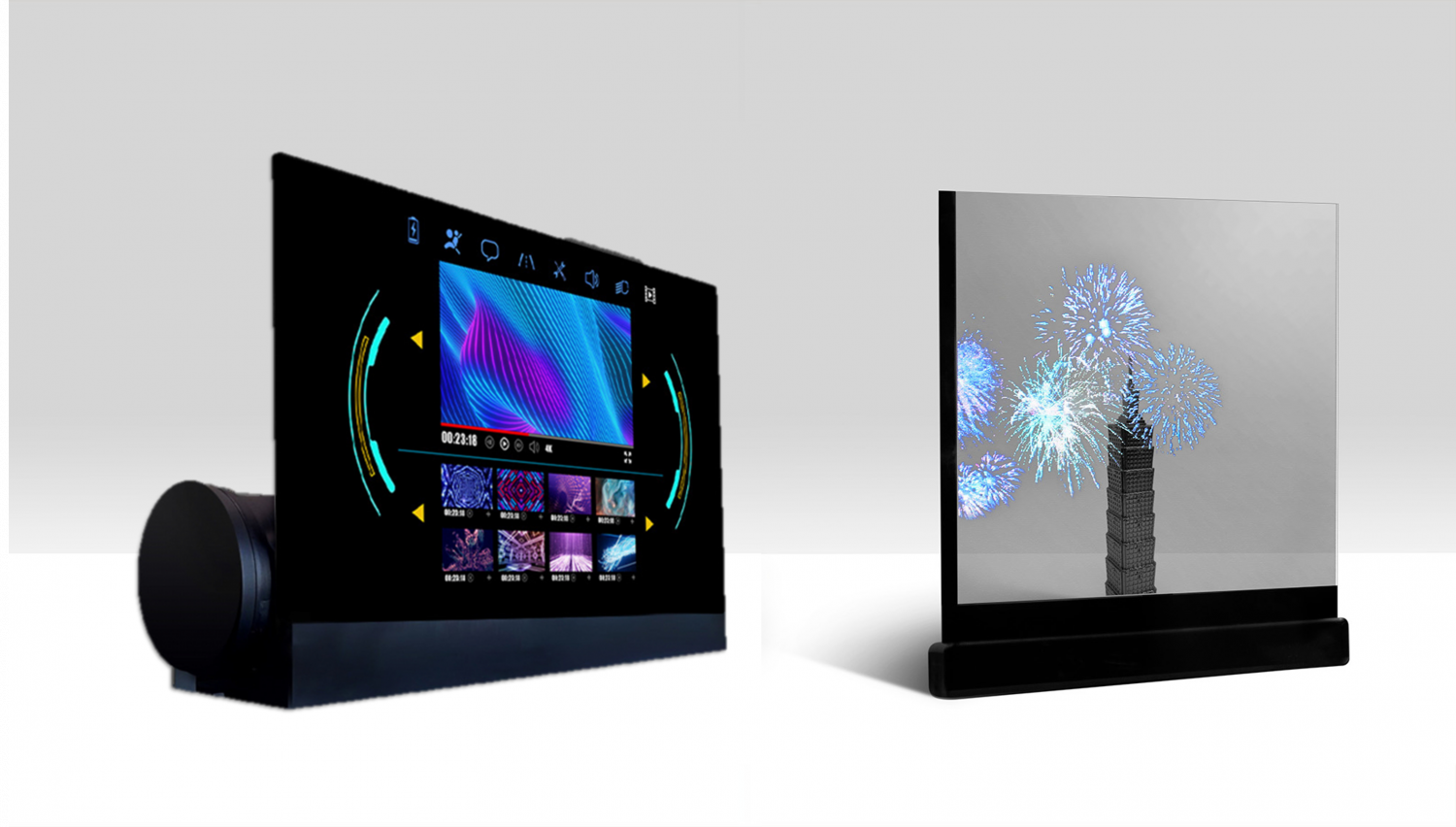 可捲式、折疊性、高透明